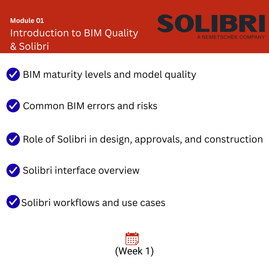 Solibri BIM Model Checking & QA/QC Course